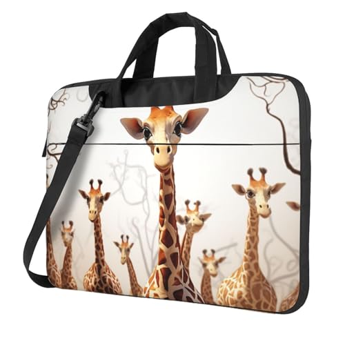 Bolso Tote para Laptop con Estampado de Jirafas miniatura 1