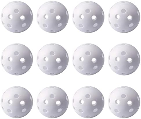 Practice Golf Balls 12 Pack, Plastic Golf Training Balls 5 inch Golf Balls for Driving Range, Swing Training, Indoor Simulators, Outdoor and Home Use
