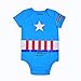 Marvel Boys Superhero Short Sleeve Bodysuit and Cap Set for Newborn and Infant Spider-Man/Thor/Captain America/Hulk/Iron Man