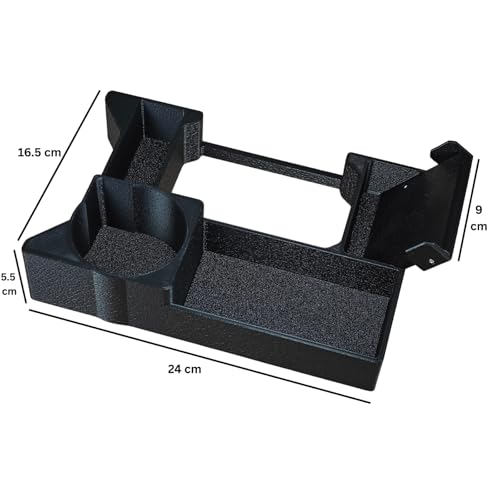Image of Upgraded Center Console Storage for Jimny Manual, ABS Plastic, Removable Mobile Holder, Cup Holder, Card Holder (Pack of 1)