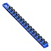 Ernst Manufacturing 13-Inch Socket Organizer with 15 1/4-Inch Twist Lock Clips, Blue