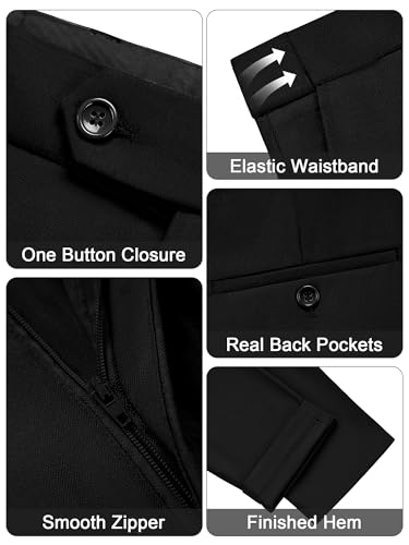 MAGE MALE Men's 2 Piece Suit Elegant Solid Double Breasted Slim Fit Tuxedo Suit with Blazer and Pants4