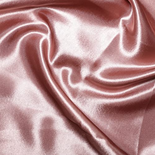 Tissu satiné mariée rose poudré de 500 cm pour une décoration de table romantique
