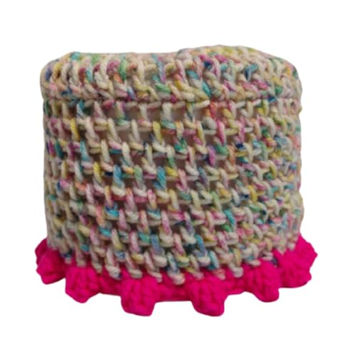 Toilet Paper Cover Bright Pink Multi Color Round...