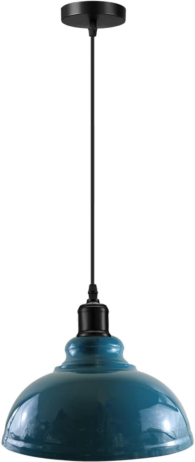 LEDSone Suspension Industrielle Rétro Orange – Lustre Vintage Métal, Plafonnier Style Loft Pour Cuisine, Bar, Salon