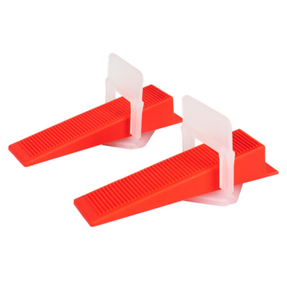 Tektools Multicolour Tile Levelling Clips And Wedges Kit - Tile Leveler Clips With Reusable Wedges, Tile Kit For Professional Ceramic Tile And Stone Installation, Plastic Levelling 3Mm Clips With Wedges