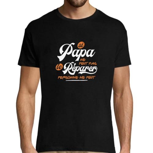 T-Shirt Homme Si Papa fini les textiles rêches qui rétrécissent
