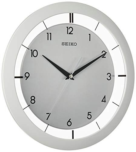 SEIKO 11 Inch St John Brushed Metal Wall Clock #1