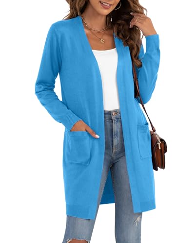 Image of VIISHOW Women's Classic Cardigans Long Sleeve Open Front Casual Knit Cardigan Sweaters Coat Soft Outwear