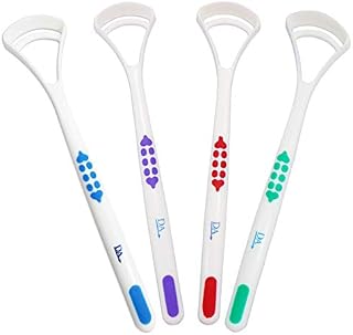 Tongue Scraper Cleaner x 4 ~ Set of 4 Colours ~ Oral Dental Care