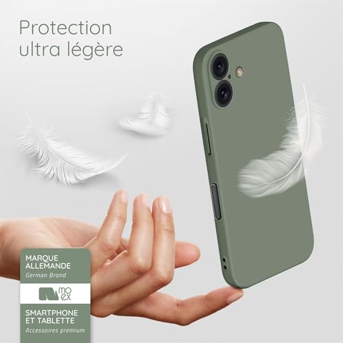Coque iPhone 16 fine résolvant les rayures d'objectif avec bords surélevés