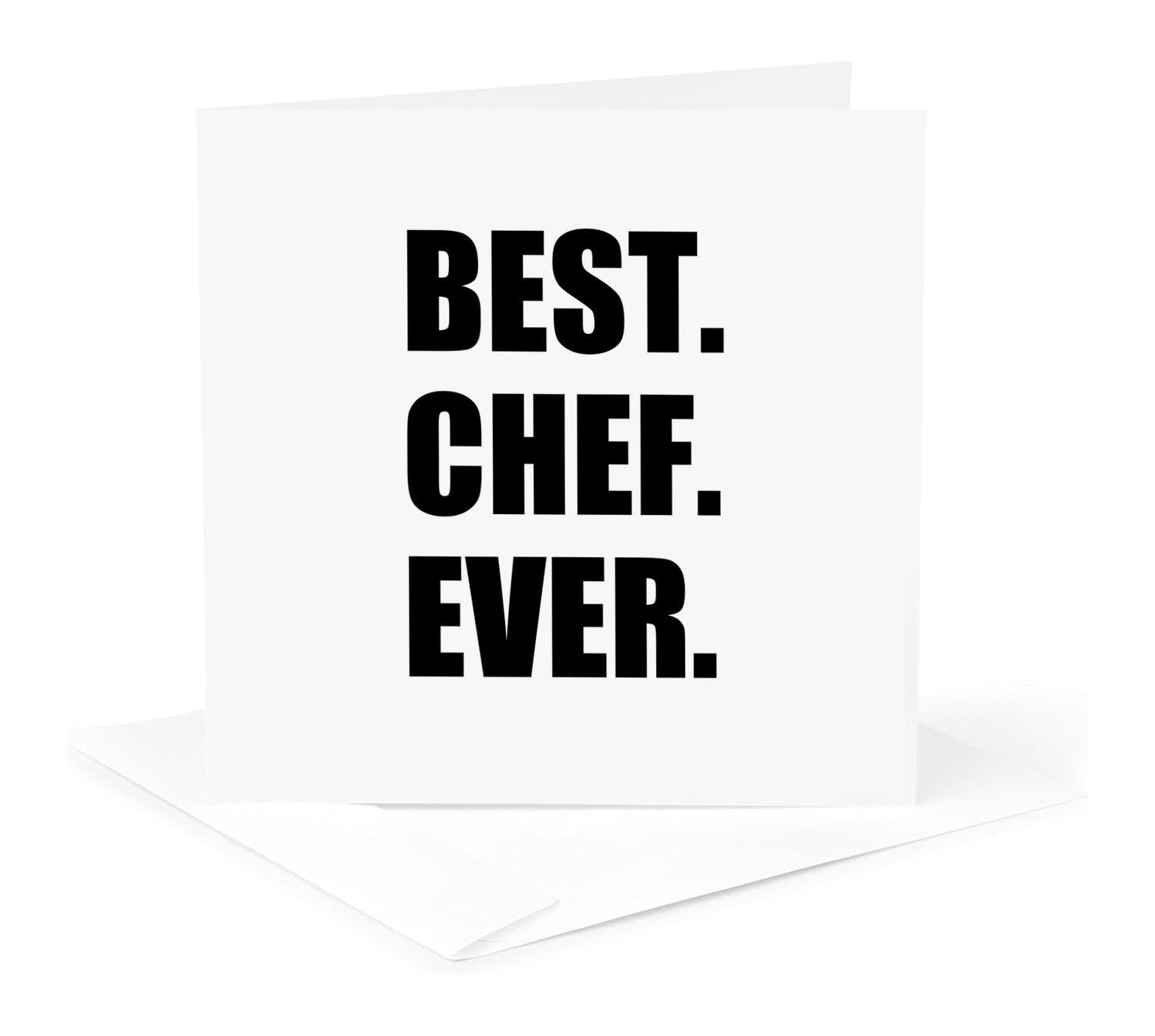 Best Chef Ever - text gifts for world greatest cook - Greeting Card, 6 x 6 inches, single (gc_179767_5)