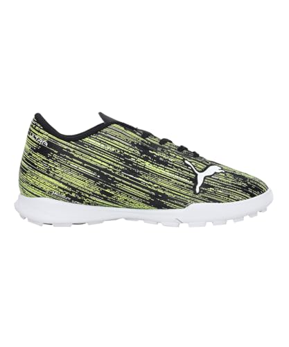 Image of Puma Unisex Baby Ultra 4.2 TT Jr Black-White-Yellow Alert Football Shoe-4 Kids UK (10636702)