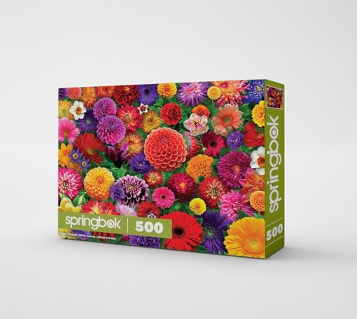 Rompecabezas de flores Springbok Blooming Every Daisy de 500 piezas para adultos | Rompecabezas floral con piezas únicas, fabricado en EE.UU., materiales ecológicos, incluye póster miniatura 2