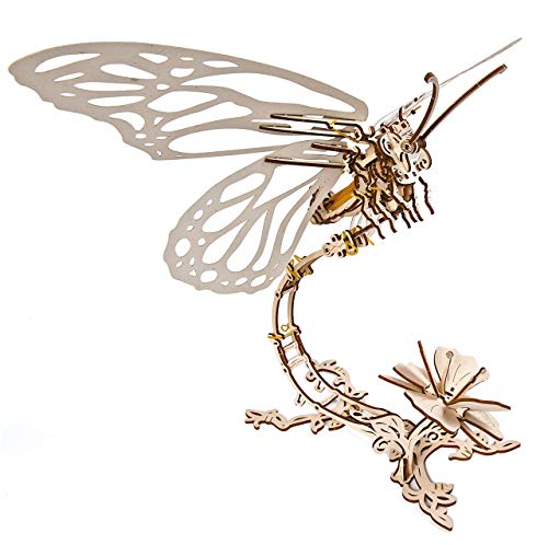Ugears Butterfly 3D Mechanical Model Self-Assembling Wooden Miniature Diy Set Wooden Box Brainteaser #TOP1