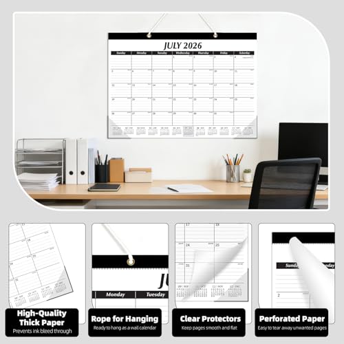 Image of ZTX Desk Calendar 2026-2027, 18 Months July 2026 to December 2027