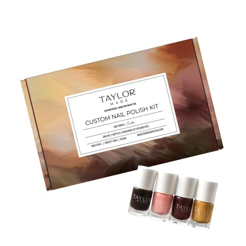 Taylor Made Polish Custom Nail Polish Kit | Make Your Own Polish | Safe, Non-Toxic | Diy Nail Polish | Experiential Gift | Clean Beauty | Gifts For Moms, Teens, Girls (Nudes & Neutrals) #TOP4