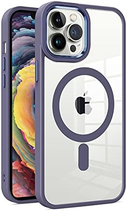 Maggie Slim Clear Magnetic Case Compatible with MagSafe Back Cover Scratch Resistant Protective Light Case for iPhone 14 Pro