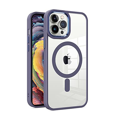 Maggie Slim Clear Magnetic Case Compatible With Magsafe Back Cover Scratch Resistant Protective Light Case For Iphone 14 Pro #TOP12