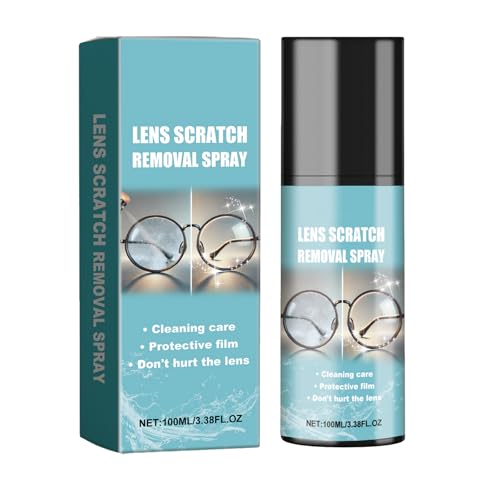 KOAHDE Spray de Eliminación de Arañazos de Lentes,Glasses Cleaning Spray for Sunglasses,100ML,Lentes antiempañados para una visión clara y limpieza del cuidado de las lentes