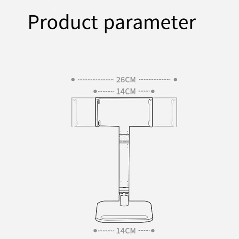 Support de Moniteur Portable Support Réglable Pivotant à 360° Support de Tablette Compatible avec Le Support de Serrage de Bureau pour Tablette