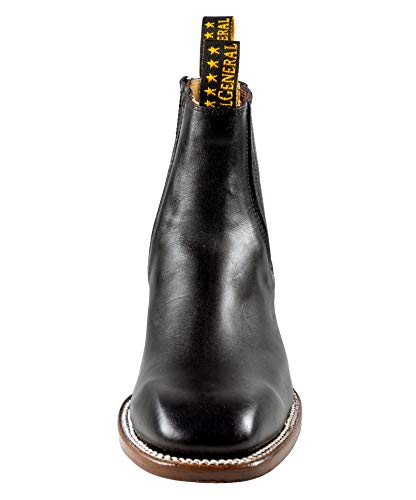 El General Cowboy Men's Ankle Boots Genuine Leather Black Botin Campero 7204