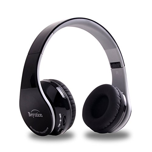 Best Audio Performance-Over-Ear- Hifi Bluetooth 4.0 Headphones Headset For Apple Iphone 5S/5C/5/4S/4/3; Ipad Series/Ipod/Itouch/Apple Mac And All Tablet-Beyution@ Black Color #TOP4