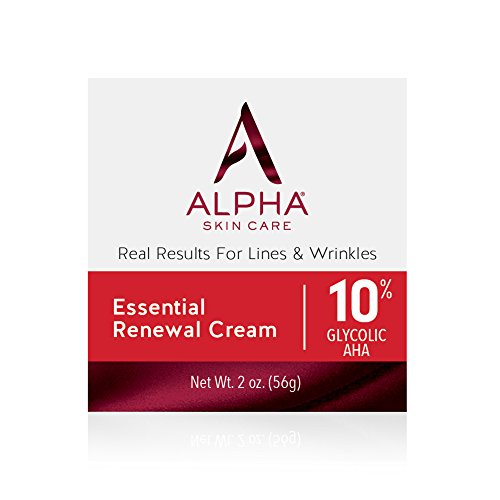 Alpha Skin Care Essential Renewal Cream | Anti-Aging Formula | 10% Glycolic Alpha Hydroxy Acid (Aha | 2 Oz, Red , White #TOP7