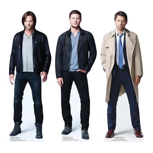 Star Cutouts SC4635 Supernatural Dean, Sam Winchester and Castiel Shelf Top Pack Cardboard Cut Out Height 31cm