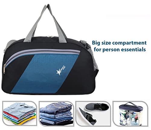 Image of PERFECT STAR 40L Duffle Bags for travellings | Carry Bag for Women Travel | Bag for travellin | Travel Bag for man | Luggage Bags for Women (Black Blue)