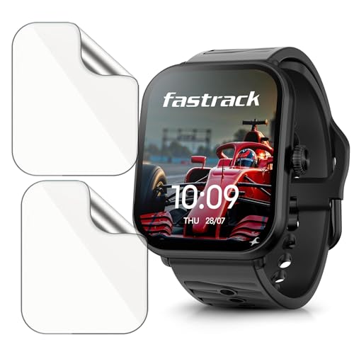 Image of 2 Pack Smartwatch Screen Protector for Fastrack MYND 1.93 inch - Flexible TPU Screen Guard, Ultra Thin, Scratch Resistant, Bubble Free, Full Coverage - Not Tempered Glass