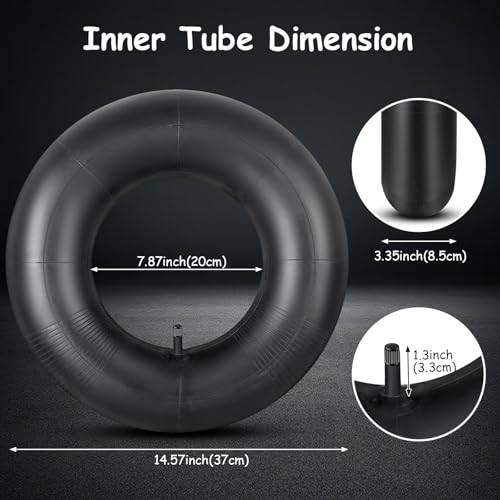 Image of 16x6.50-8 Inner Tube, 16x7.50-8 Tire tube 16x6.5x8 Tube with for Lawn Mower,Lawn Tractor,Garden Tractor,Riding Mowers,Motorcycles,Golf Carts,Farm Equipment TR-13 Straight Valve Stem 4 Pack