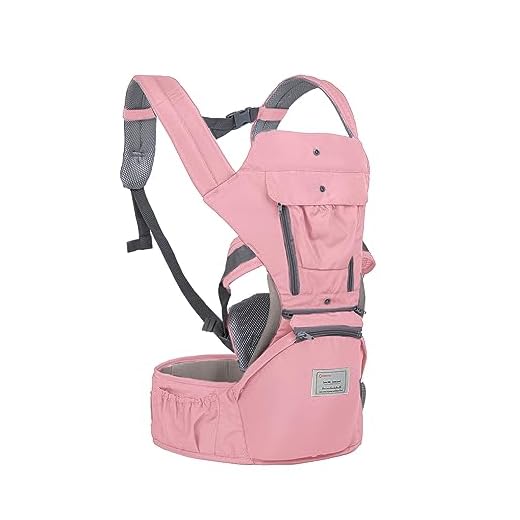 Bolsa canguru ergonômico bebê rosa mamãe 12 posições 3 em 1