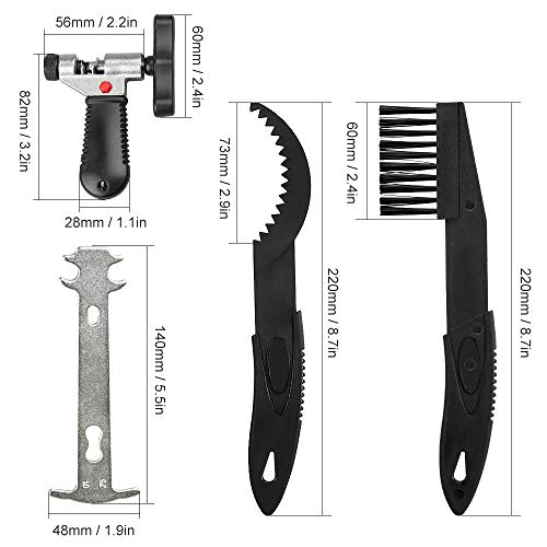 Andoer Conjunto de ferramentas de corrente de bicicleta com alicate de elo para bicicleta, indicador