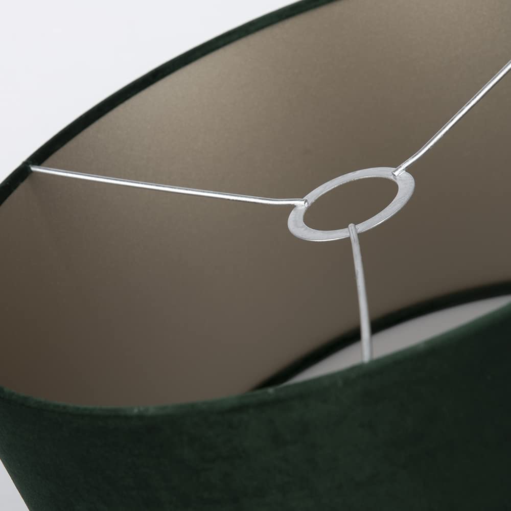 Uniqq Paralume in velluto verde scuro, Ø 35 cm, altezza 20 cm