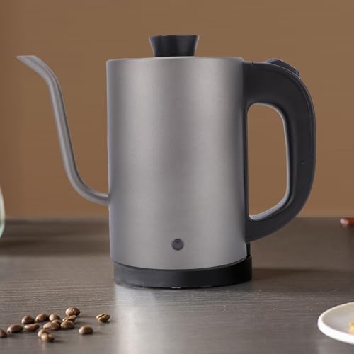 Hervidor eléctrico cuello de ganso 0.8L acero inoxidable miniatura 4
