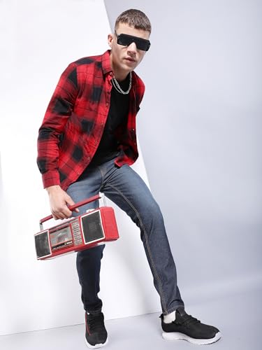 Image of The Indian Garage Co Men Slim Fit Solid Mid-Rise Jeans