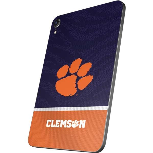Skinit Decal Tablet Skin Compatible with iPad Mini 7 (2025) - Officially Licensed Clemson University Paw Logo Design
