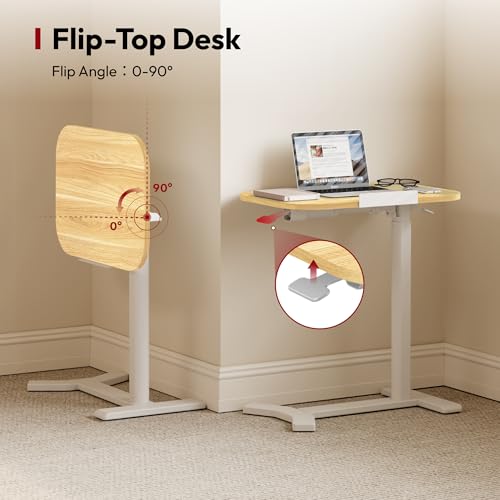 SANODESK Höhenverstellbarer Beistelltisch mit Rollen 60 × 40 cm – Ansicht 2