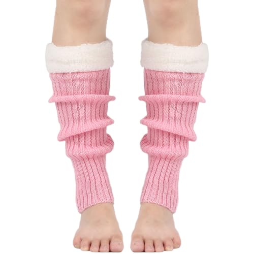 Image of Winter Leg Warmers for Women and Girls Warm Knitted Socks Knitted Wool Crochet Long Boot Socks New Year's Day Socks Christmas Socks