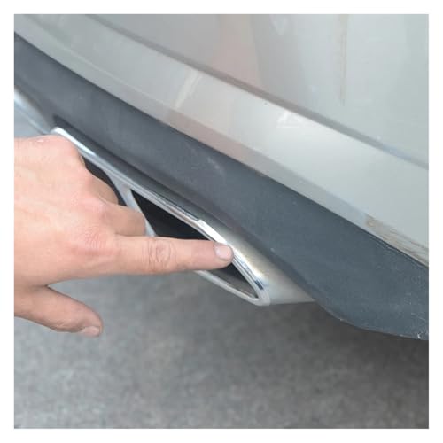 Cubierta de salida de escape compatible con A6 2016-2019, moldura embellecedora plata 7