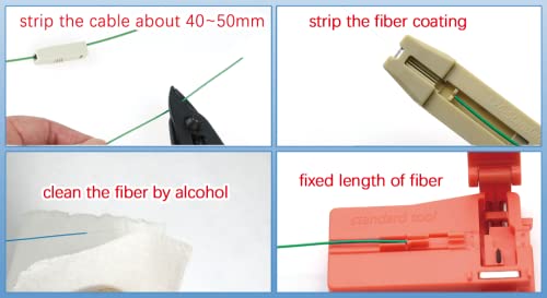 10Pcs Lc Upc Fiber Optic Quick Connector With Matched Tools Fiber Fast Connectors Single Mode 9/125 For 900Um Cable Fiber Fast Connectors Adapter For 0.9Mm/2.0Mm/3.0Mm Fiber Cable #TOP4
