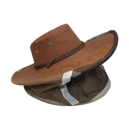 Outils apicoles de protection : casquette apiculteur avec filet anti-mouches efficace