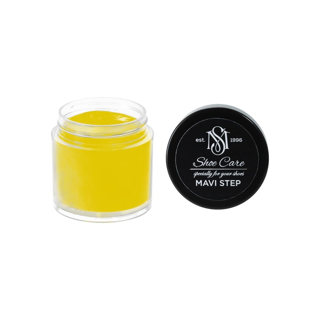 Crème de cirage ocre corinthien MAVI STEP soin de prestige pour redonner éclat au cuir lisse