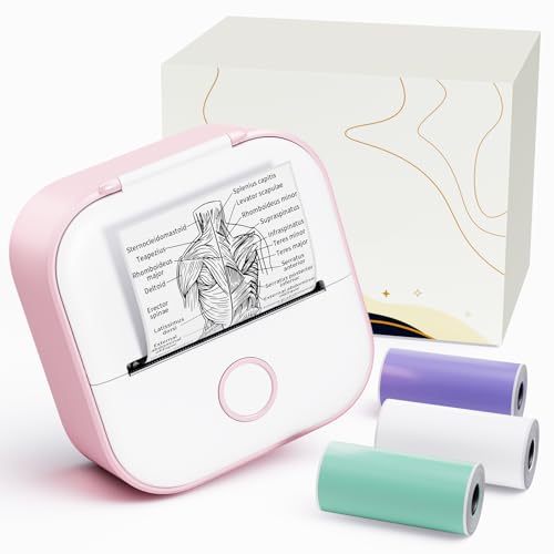 Imprimante Photo Portable,Imprimante Thermique T02,Mini Imprimante Autocollant Compatible avec...