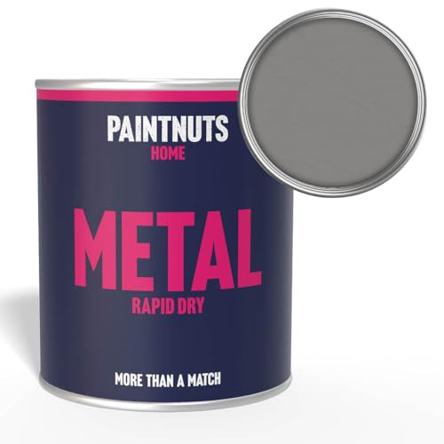 Paintnuts Grey Metalic (RAL-9007) Rapid Dry Metal Paint, Gloss Finish 250ml