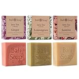 Bali Soap - Batik Collection - Natural Soap Bar for Face & Body, Vegan Handmade Plant Based, Moisturizing, Cruelty Free, 3.5 Oz Each 3 Pack