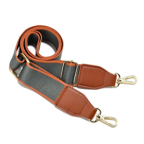 Image of Purse Strap Wide Replacement Crossbody Bag Straps, 1.5 inch Canvas Handbag Shoulder Strap, Adjustable Tote Belt(Gold Hardware