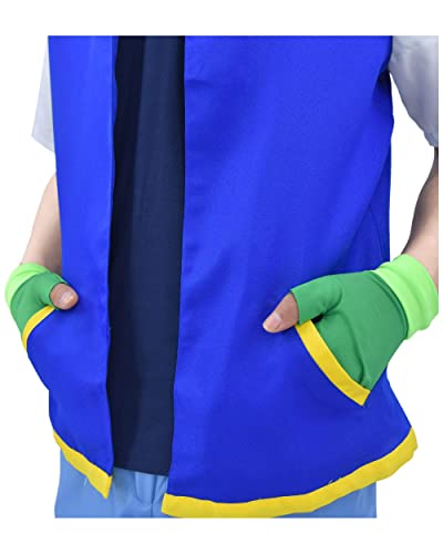 Dazcos Us Size Adult Anime Monster Trainer Cosplay Costume With Cap Gloves (Medium) Blue #TOP5