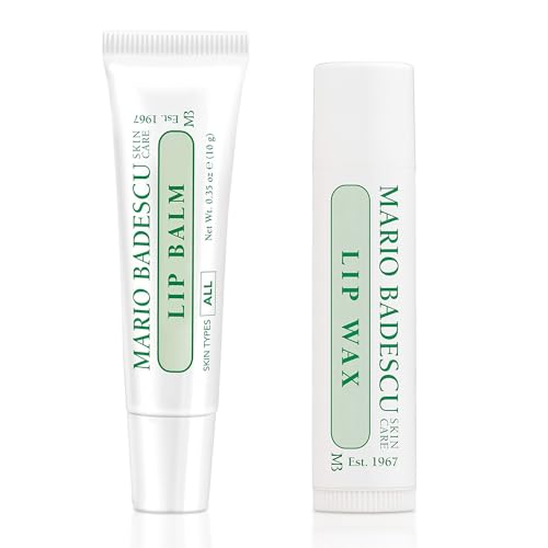 Image of Mario Badescu Moisturizing Lip Balm for Dry Cracked Lips, Infused with Coconut Oil and Shea Butter, Ultra-Nourishing Lip Care Moisturizer for Soft, Smooth and Supple Lips